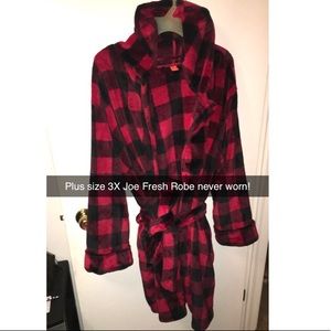 3XL Joe Fresh plaid robe - NWOT